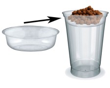 Einsatz fr PET-Trinkbecher Smoothiesbecher Dessertbecher mit  95 mm, 100 Stk.