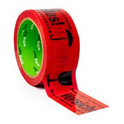 Packband Klebeband 48mmx66m Low Noise rot mit Aufdruck Vorsicht Glas