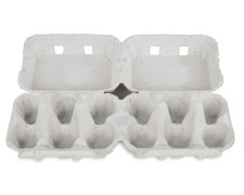 Eierverpackungen für 2x6 Eier, uni weiß, 130 Stk., für S, M, L