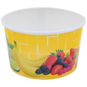 Eisbecher, Pappe rund 260 ml  92mm, Hhe 55mm, Fruchtreigen,  50 Stk.