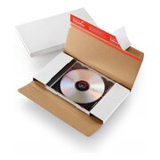 ColomPac CD-Jewel-Mailer DIN Lang 225 x 125 x 12mm Selbstklebeverschluss & Aufreifaden fr 1 CD / DVD mit Hlle