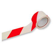 Warnklebeband Signalband PVC Naturkautschuk geräuscharm rot/weiß 50mm x 33m