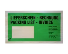 Dokumententaschen *Lieferschein/Rechnung* DIN Lang 235x130mm grün, 1000 Stk.