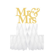 Wabenball Mr & Mrs aus Papier, schwer entflammbar, 24cm, 1 Stk.