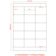 Etiketten Labels selbstklebend wei 70 x 50.8mm auf DIN A4, 1500 Stk.