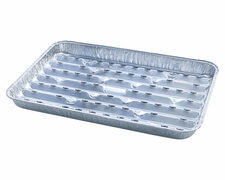 Alu-Grillpfannen Grillschalen BBQ, 34.4 x 22.4cm, mehrfach verwendbar,  10 Stk.