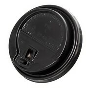 Domdeckel mit Verschluklappe schwarz fr Pappbecher COFFEE TO GO 90mm , 100 Stk.