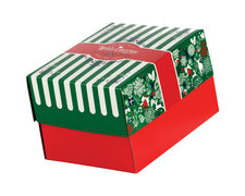 Keksbox Gebckkarton mit Alubeschichtung Weihnachten 130 x 100 x 80mm, 220 Stk.