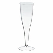 Einweg-Champagnerglas Sektglas 100ml,  PS, 2 tlg., transparent glasklar, 6 Stk.
