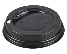 Domdeckel schwarz für Pappbecher - 'Coffee to go', 300/400ml, 90mm Ø, 100 Stk.