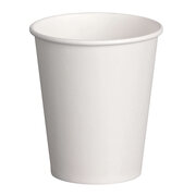 Pappbecher 100% plastikfrei unbedruckt wei 200ml 250ml 290ml , 50 Stk.