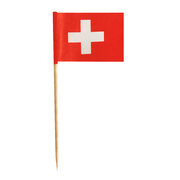 Flaggenpicker Fahnenpicker Deko-Picker Land Schweiz, 100 Stk.