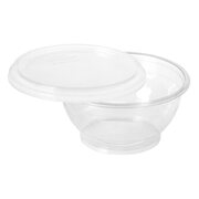 BIO Salatschalen aus Bio-Kunststoff inkl. Deckel 700 ml  14,5 cm 50 Stk.