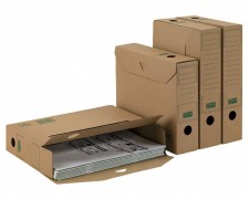 ARCHIV-ABLAGEBOX zum Aufbewahren von Ordnerinhalten, Listen... 320x67x242, braun