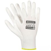 Montagehandschuhe, Arbeitshandschuhe Polyester Polyurethan M-8 weiss 12 Paar