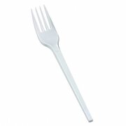 Einweg-Gabel ECO-LINE, 165mm, Kunststoff, lebensmittelecht, weiß, 100 Stk.