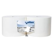 Celtex Putzpapier 3-lagig Zellstoff 26,5 x 38 cm wei� , 2 Rollen je 1000 Blatt