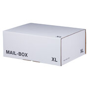 Versandkarton 460x333x174mm MAILBOX XL mit Steckverschluss wiederverschliebar wei