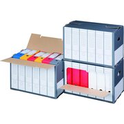 Archivbox für Ordner mit Frontklappe 498x295x322mm wiederverschließbar anthrazit