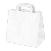 GASTRO Papiertragetaschen 25 x 26 x 17 cm mit EAN-Code wei, 250 Stk.