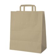 GASTRO Papiertragetaschen 45 x 40 x 16 cm mit EAN-Code braun, 150 Stk.