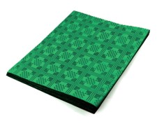 Damasttischdecke Tischtuch aus Papier, gefaltet 180 x 120 cm dunkelgrün