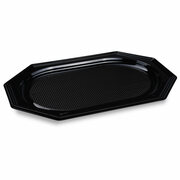 Catering-Platte rPET oval schwarz 45 x 30,2 cm, 10 Stk.