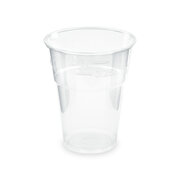 BIO Trinkbecher klar 300 ml 0,3 l Eichstrich Biokunststoff PLA  84mm 50 Stk.
