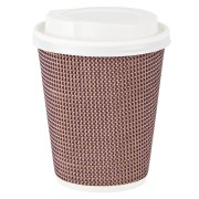 Premium Doppelwand Kaffeebecher CoffeeToGo mit Trinkdeckel 200/280ml, 100 Stk.