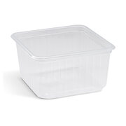 Rechteckschale Quadroboxx Salatschale 115x115x61mm PP transparent 500ml, 50 Stk.