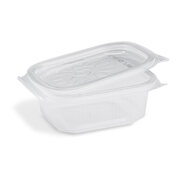 Feinkostbecher mit fixem Deckel Ripboxx Tiny klar PP 127x108x44mm 250ml, 50 Stk.