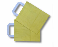 Papiertragetaschen aus Kraftpapier 220+100x280mm gelb, 250 Stk.