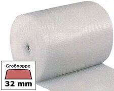 1-PACK BubbleStar+ Luftpolsterfolie gronoppig 100cm x 25m, EXTRA GROSSE NOPPEN