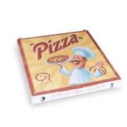 Pizzakarton aus Mikrowellpappe mit neutralem Motiv, 29,5 x 29,5 x 3 cm, 100 Stk.