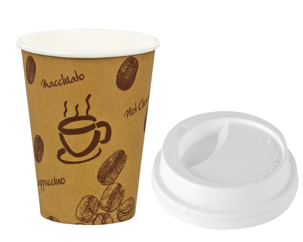 Kaffeebecher Premium Coffee to go  mit Deckel Pappe 