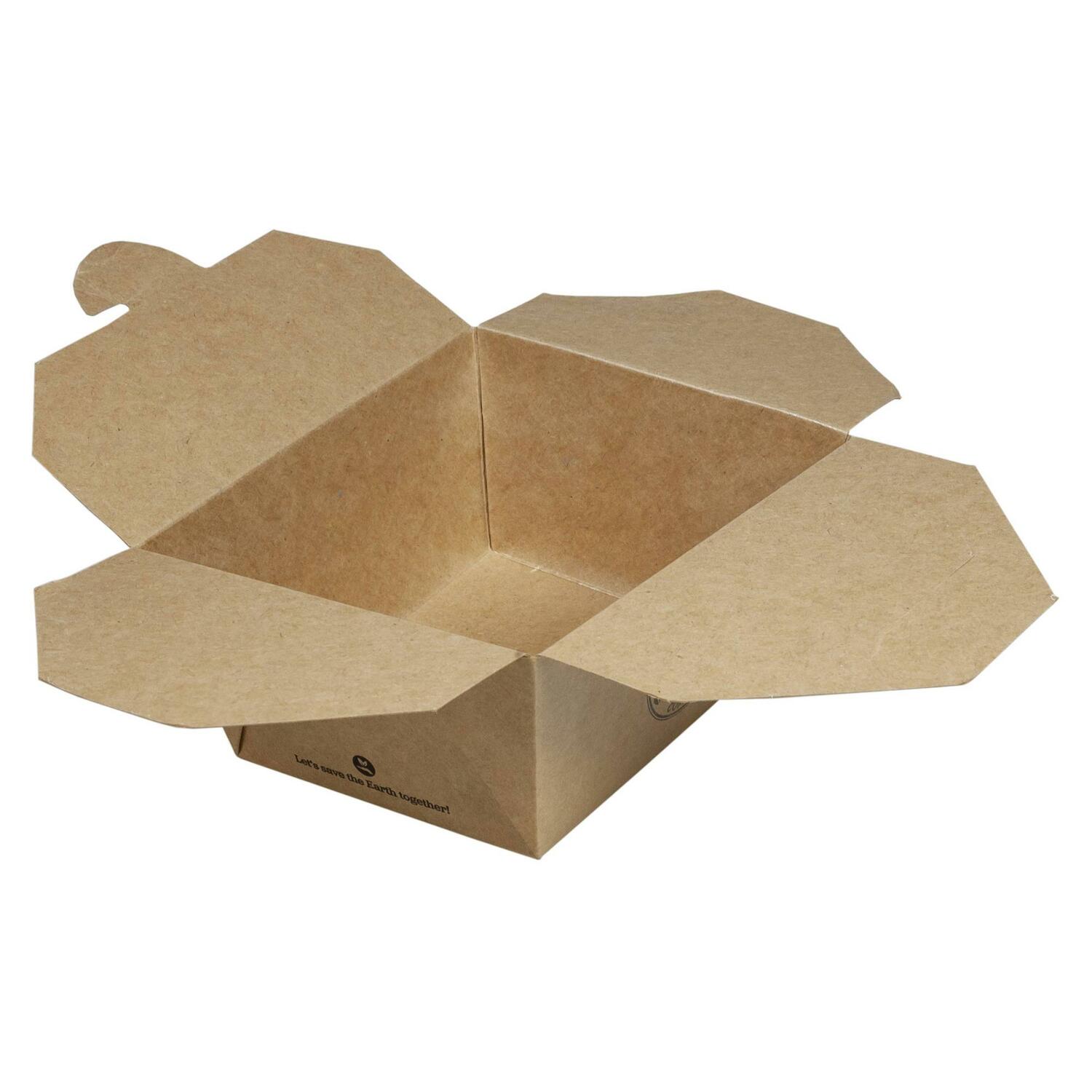 BIO Take-Away Boxen Menboxen ToGo aus Karton, 13x11x6.4cm, 25 Stk.