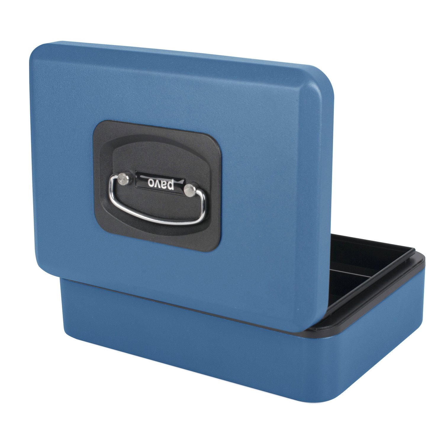 Deluxe Geldkassette mit praktischer ffnungsfunktion 250mm, blau