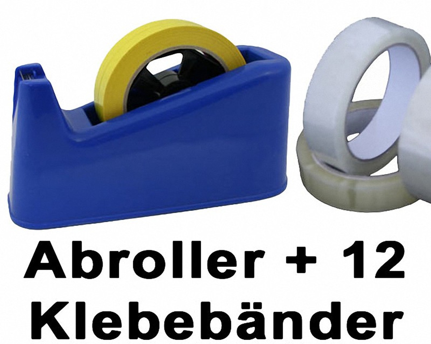 Tischabroller schwere Ausfhrung inkl. 12 Stk. Klebeband 19 mm x 66 m - SPARSET