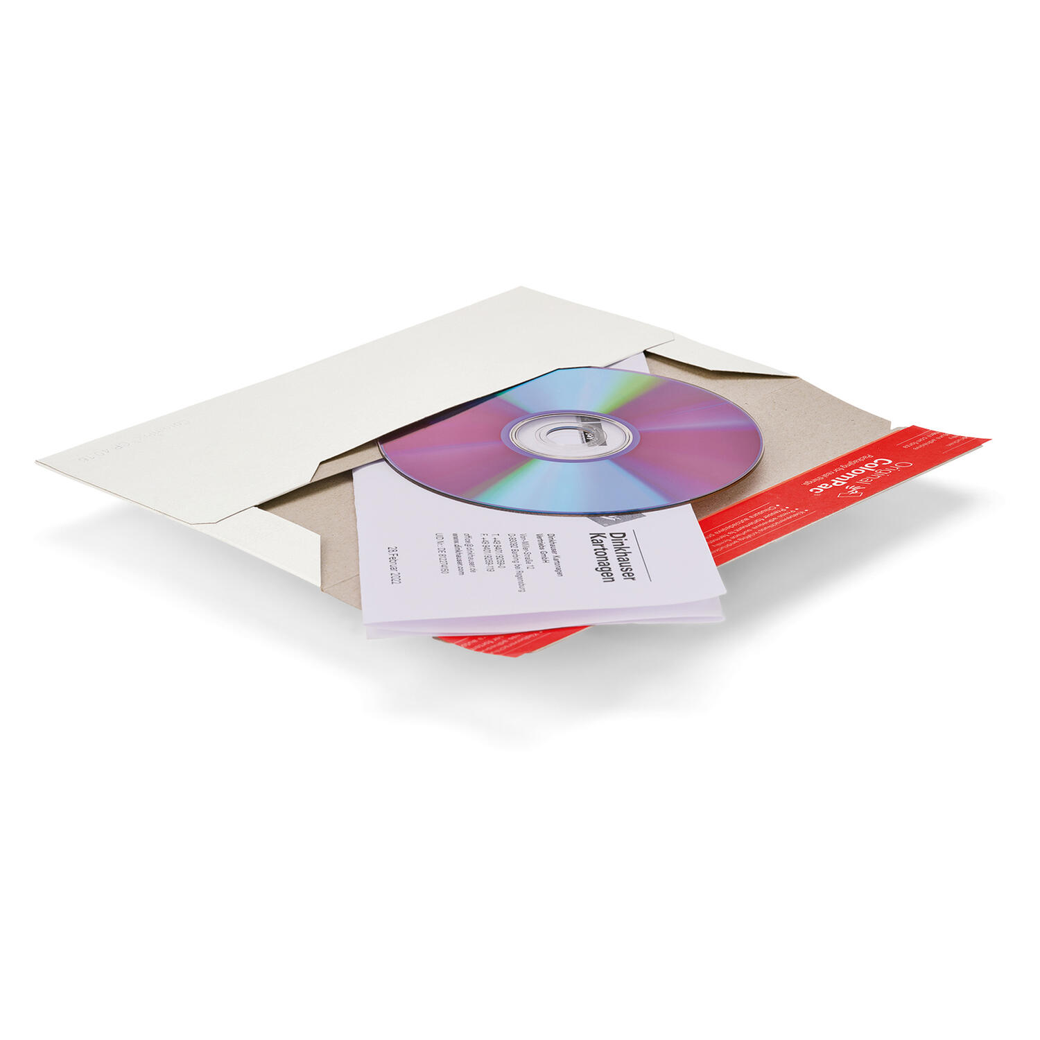 ColomPac CD-Brief DIN Lang 222 x 123 x 3mm Selbstklebeverschluss & Aufreifaden fr 1 CD / DVD