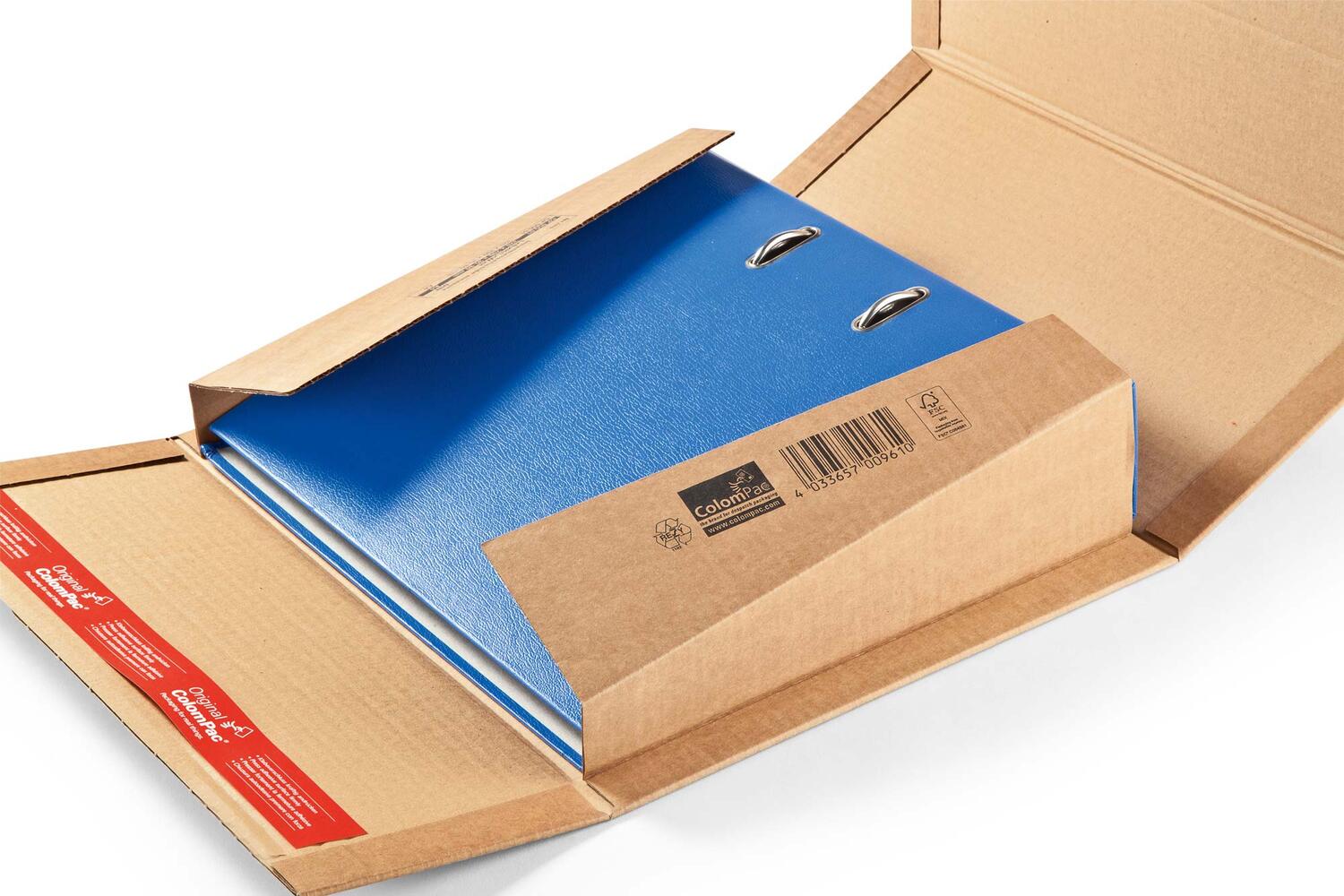 ColomPac Ordnerversandkarton flexible 370 x 295 x -85mm doppelter Selbstklebeverschluss braun