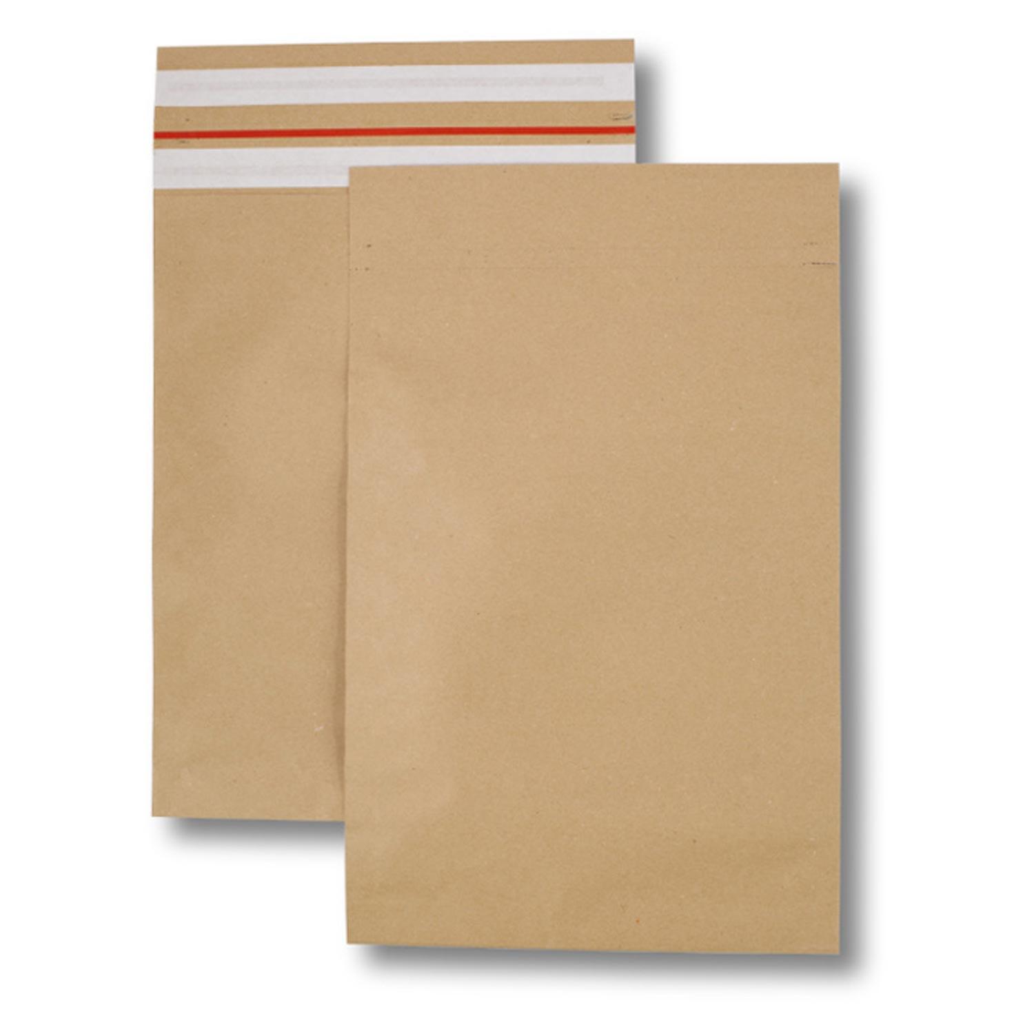 Papierversandtaschen mit gerader Klappe und Bodenfalte doppelter Haftklebeverschluss 90 g/m 250x320+20/20mm, 400 Stk.