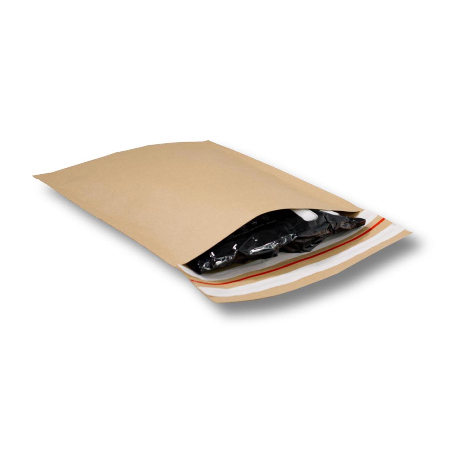 Papierversandtaschen mit gerader Klappe und Bodenfalte doppelter Haftklebeverschluss 90 g/m 250x320+20/20mm, 400 Stk.