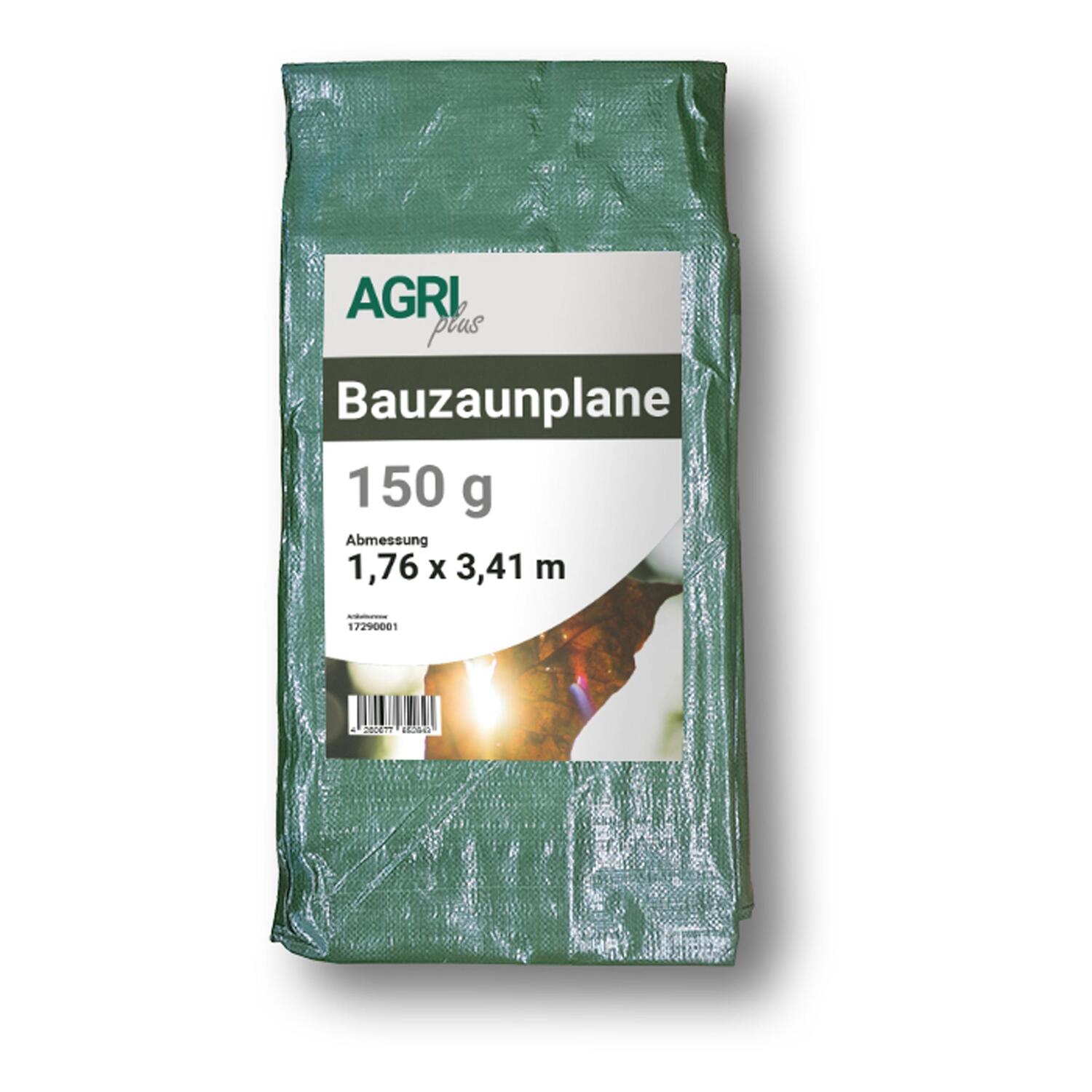 Bauzaunplane ge�st 1,76 x 3,41 m 150 g/m� gr�n