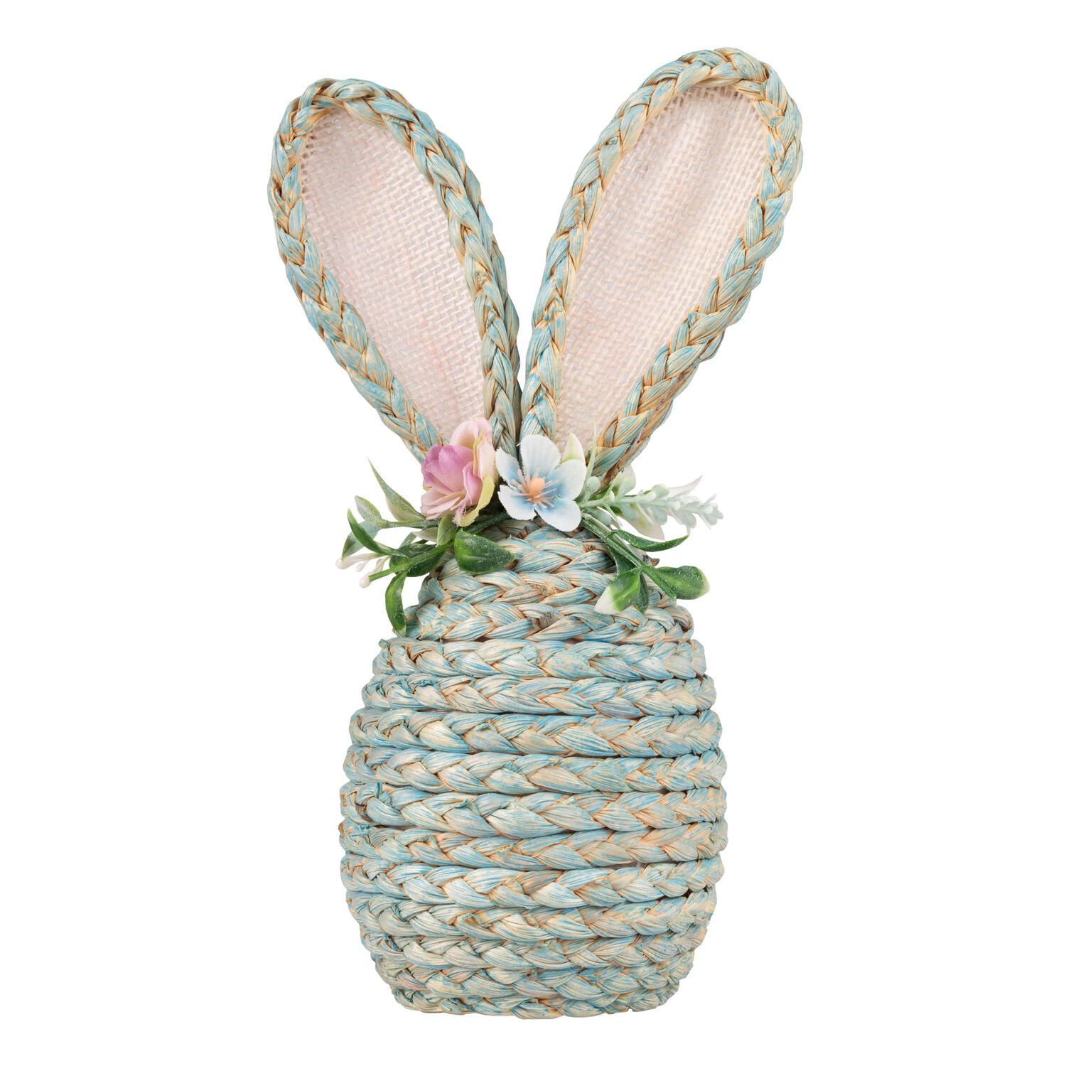 Ostern Osterdeko aus Maisstroh 25 cm, blau