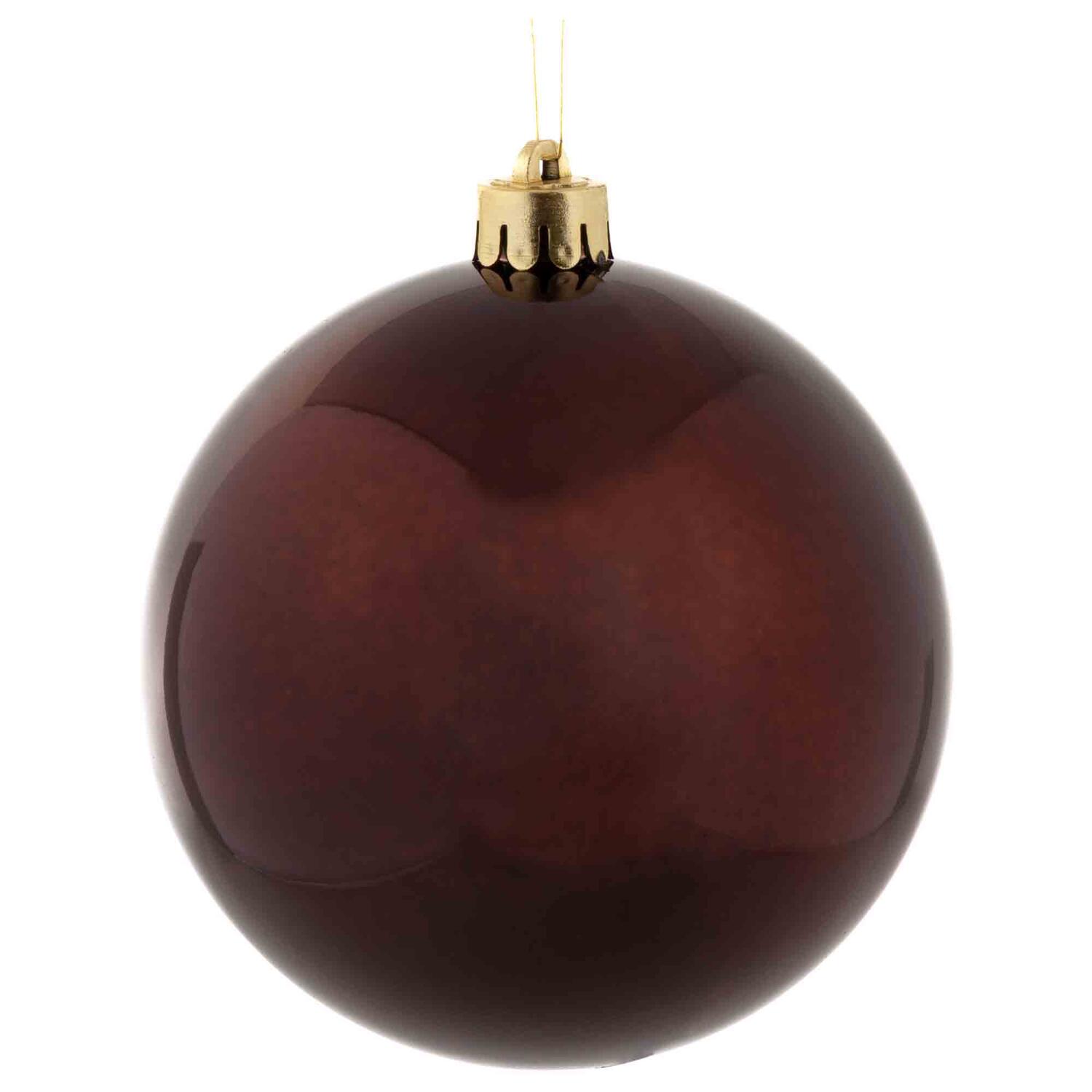 Weihnachtskugeln Christbaumkugeln XL aus Kunststoff braun, Ø15cm, 1 Stk.