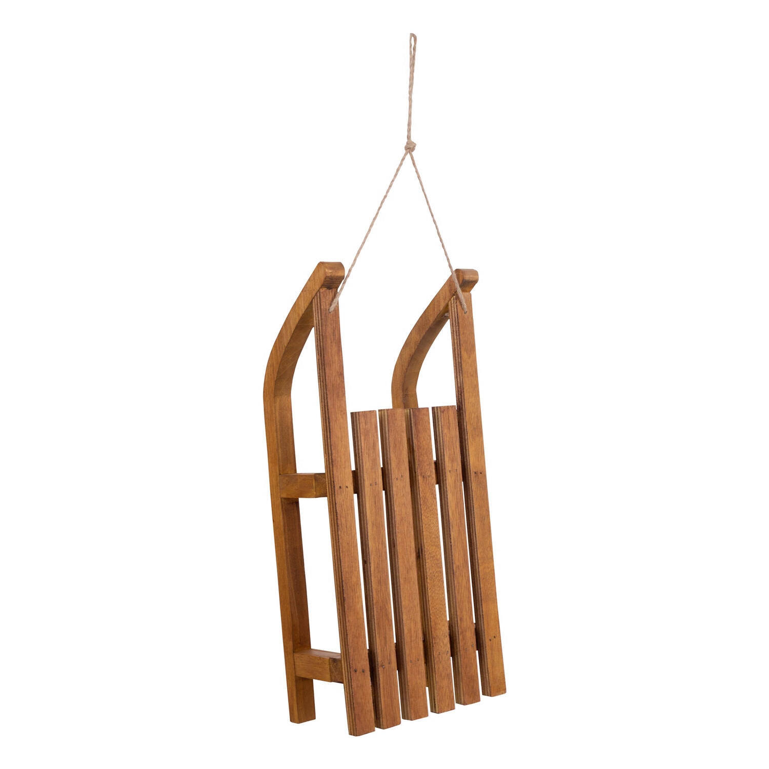Schlitten aus Holz, Deko zum Hngen braun 38cm