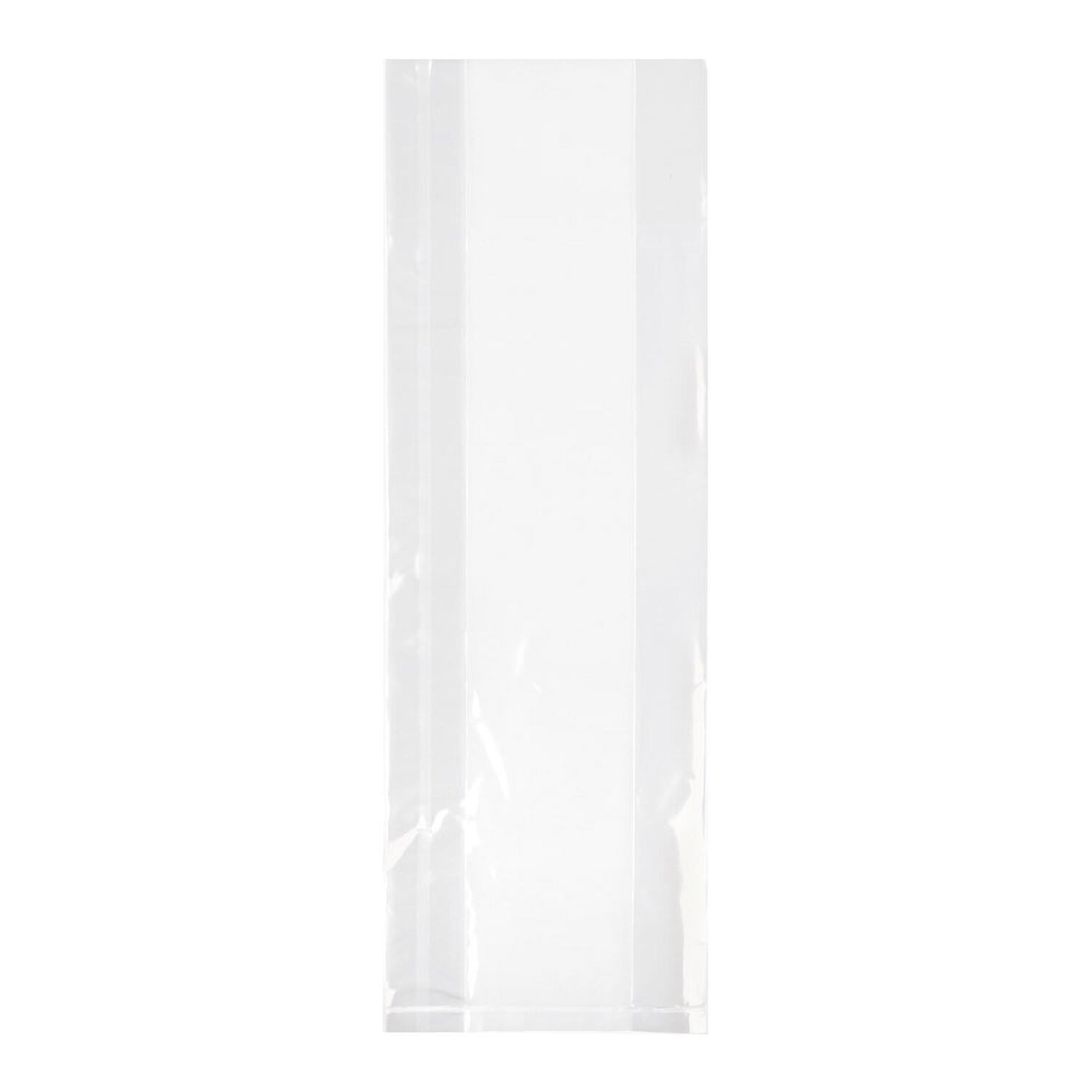 Seitenfaltenbeutel 100+50x300 mm mit Siegelnaht transparent OPP 30my  100 Stk.