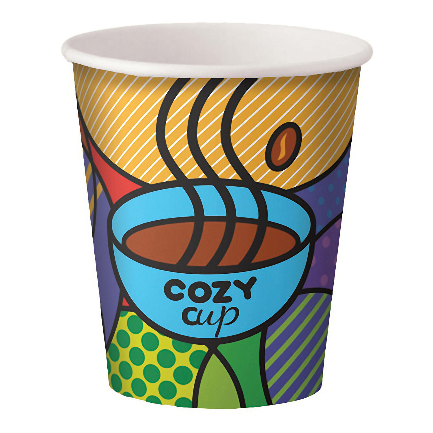 Kaffeebecher CoffeeToGo Pappbecher Design COZY CUP 300ml, 50 Stk.