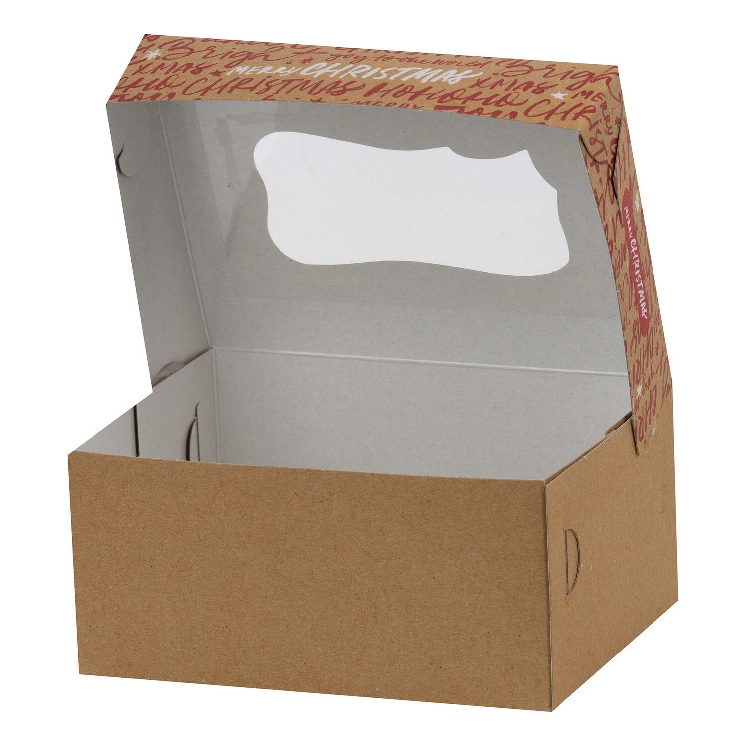 Keksbox Gebckkarton mit PET Beschichtung & Sichtfenster Weihnachten 170x126x78mm, 162 Stk.