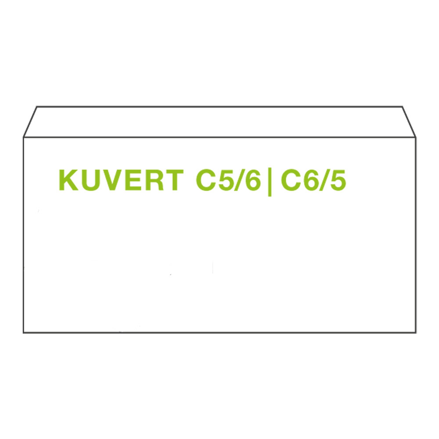 KI Briefumschlge Kuvert C5/6 110x220mm wei, 80 gr. selbstklebend, 100 Stk.